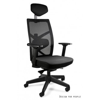 Fotel Ergonomiczny TUNE | Samoważący SYNCHRON | Podłokietniki 3D | Czarny