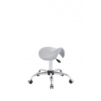 Taboret Siodłowy SIODŁO T Chrome Steel | Szary | Medyczny | Chrom