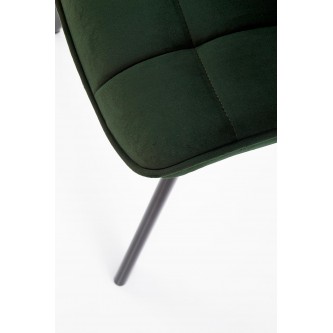 K332 krzesło nogi - czarne, siedzisko - ciemny zielony (1p2szt)