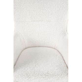 LIBERTO fotel wypoczynkowy kremowy / złoty