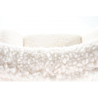 LIBERTO fotel wypoczynkowy kremowy / złoty