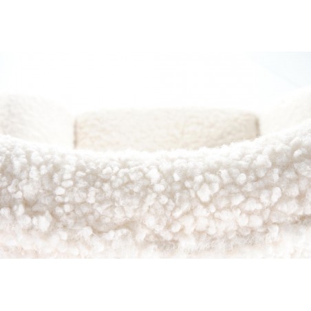 LIBERTO fotel wypoczynkowy kremowy / złoty