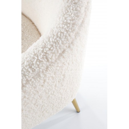 GRIFON fotel wypoczynkowy kremowy / złoty