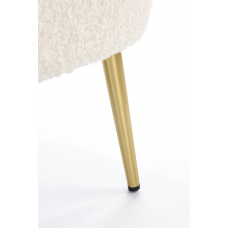 GRIFON fotel wypoczynkowy kremowy / złoty