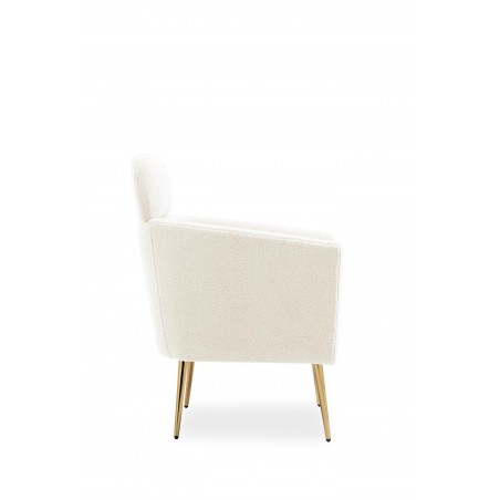 MELISA fotel wypoczynkowy kremowy / złoty