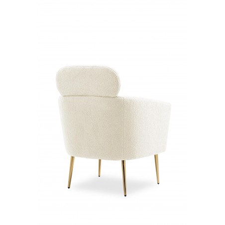 MELISA fotel wypoczynkowy kremowy / złoty