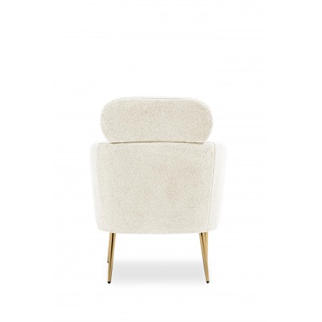 MELISA fotel wypoczynkowy kremowy / złoty