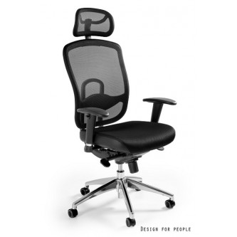 Fotel Ergonomiczny VIP | Mechanizm SYNCHRO | Podstawa Aluminium | Siatka Mesh