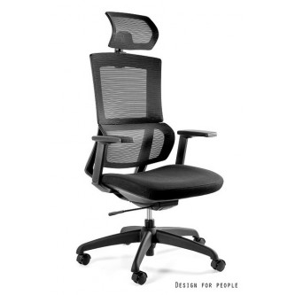Fotel Biurowy ELEGANCE | Mechanizm SYNCHRON | Siatka Mesh | Czarny