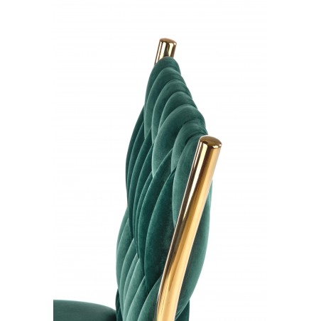 K436 krzesło ciemny zielony/złoty (1p2szt)