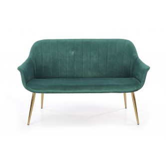 ELEGANCE 2 XL sofa tapicerka - ciemny zielony, nogi - złote (1p1szt)