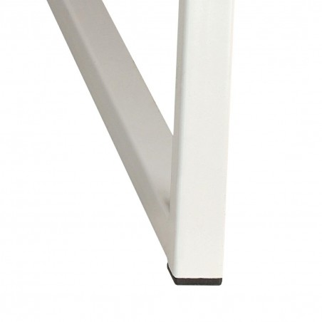 Stolik Graphi 100x100 biały profil 30mm blat lakierowany z czereśni naturalny