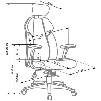 CHRONO fotel gabinetowy biało-czarny