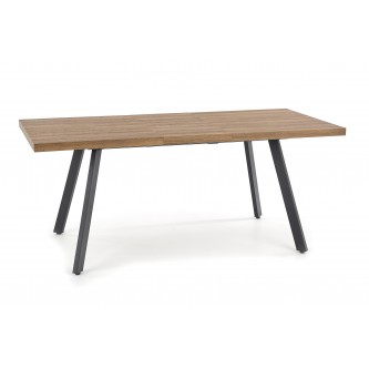 BERLIN stół rozkładany 140-180 cm, blat - orzechowy, stelaż - czarny (2p1szt)
