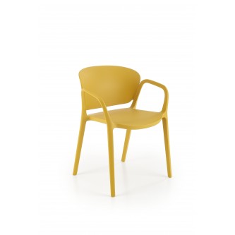K491 krzesło plastik musztardowy (1p4szt)