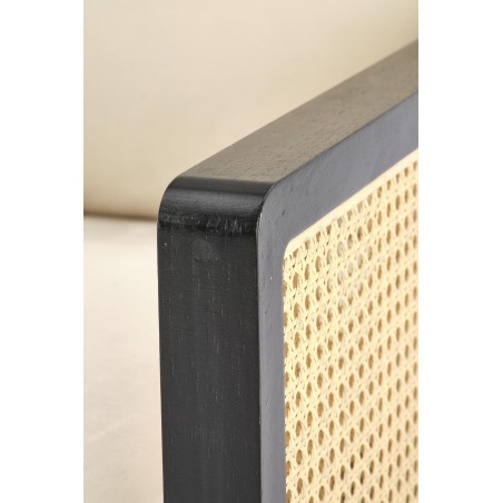 ILARIO fotel wypoczynkowy, czarny / naturalny