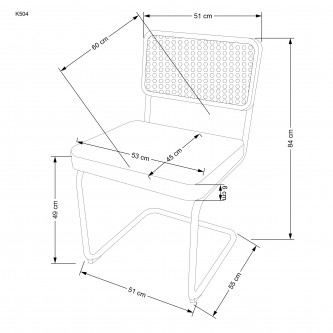 K504 krzesło beżowy / naturalny (1p2szt)