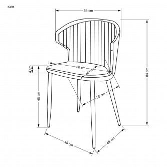 K496 krzesło ciemny beżowy (1p2szt)