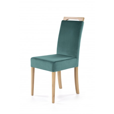 CLARION krzesło dąb miodowy / tap: MONOLITH 37 (c. zielony) (1p2szt)