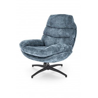 DARIO fotel wypoczynkowy z podnóżkiem oraz z funkcją kołyski, niebieski (1p1szt)