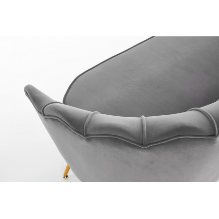 AMORINITO XL fotel wypoczynkowy popielaty / złoty
