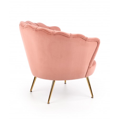 AMORINITO fotel wypoczynkowy jasny różowy / złoty