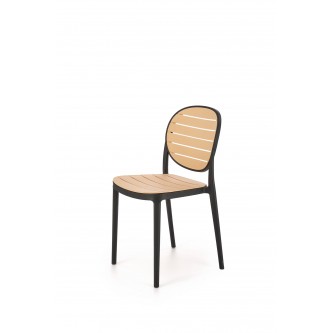 K529 krzesło czarny / naturalny (1p4szt)