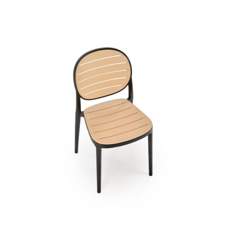 K529 krzesło czarny / naturalny (1p4szt)