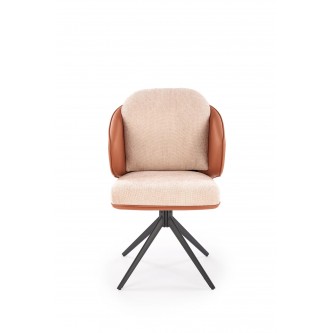 K554 krzesło brązowy / beżowy