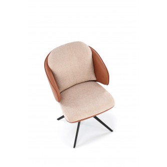 K554 krzesło brązowy / beżowy