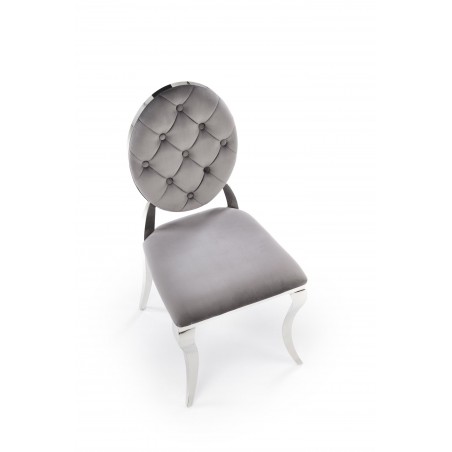 K555 krzesło popielaty / srebrny