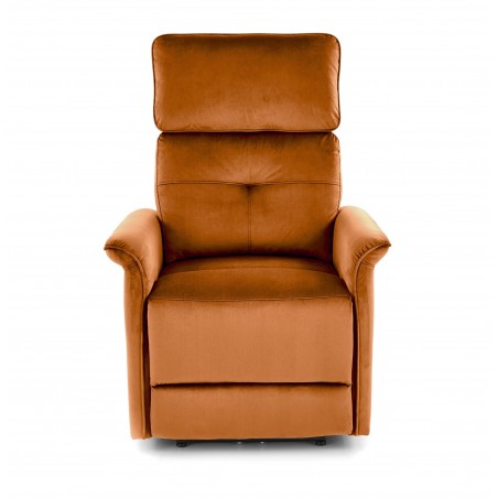 SEMIR fotel z funkcja elektrycznego rozkładania / gniazdo USB, cynamonowy (2p1szt)