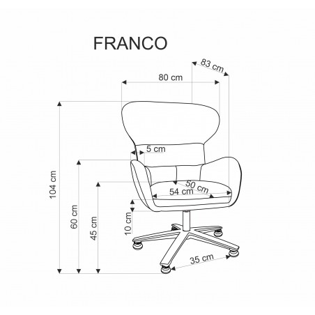 FRANCO fotel wypoczynkowy beżowy (1p1szt)