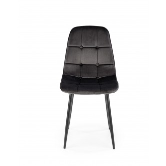 K417 krzesło czarny velvet (1p4szt)
