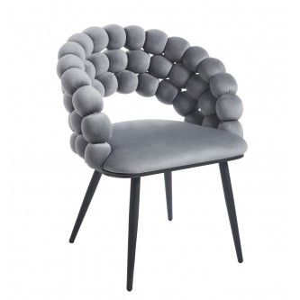 Krzesło BUBBLE K20-FX (B) Szare | Velvet Riviera 91 | Designerskie