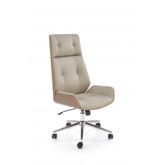 WEBSTER fotel gabinetowy orzechowy/beżowy