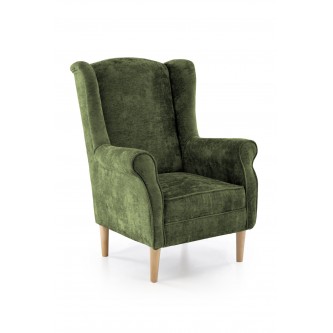 HERMES fotel wypoczynkowy, oliwkowy (tkanina MARKOS 14-12)