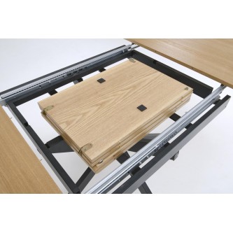 ACORD stół rozkładany, naturalny / czarny (2p1szt)