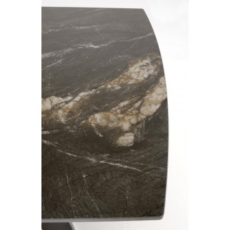 ARMANI stół rozkładany, czarny marmur / czarny (2p1szt)