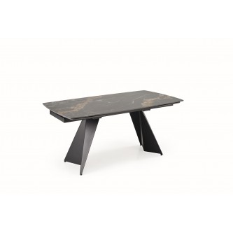 ARMANI stół rozkładany, czarny marmur / czarny (2p1szt)