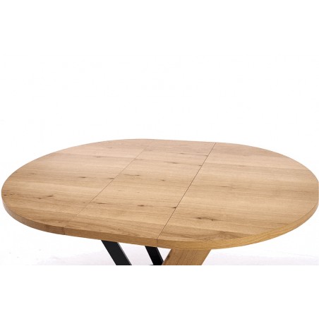 FANIS okrągły stół rozkładany, naturalny / czarny  (3p1szt)