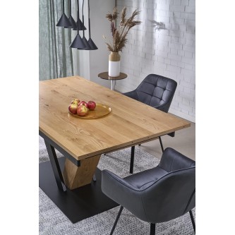 FANIS stół rozkładany, naturalny / czarny (3p1szt)