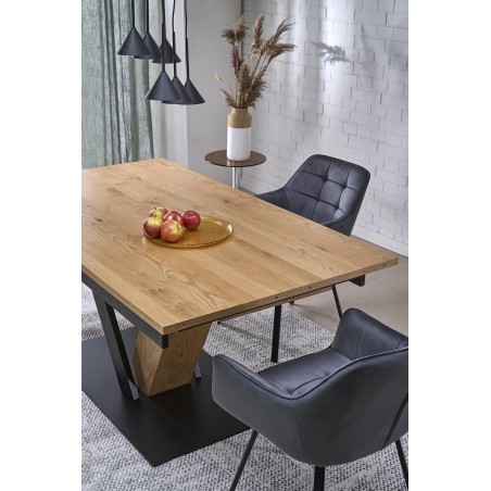 FANIS stół rozkładany, naturalny / czarny (3p1szt)