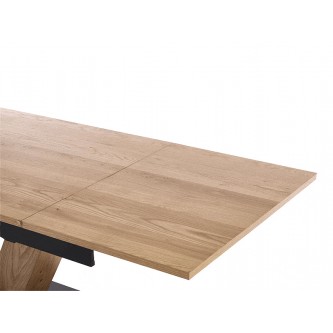 FANIS stół rozkładany, naturalny / czarny (3p1szt)