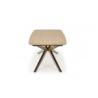 JAMES stół rozkładany, naturalny / czarny (2p1szt)