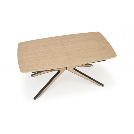 JAMES stół rozkładany, naturalny / czarny (2p1szt)