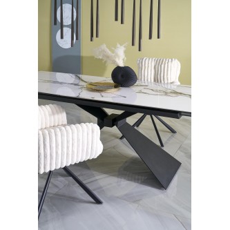 LUCIANO stół rozkładany, blat: biały marmur (2p1szt)