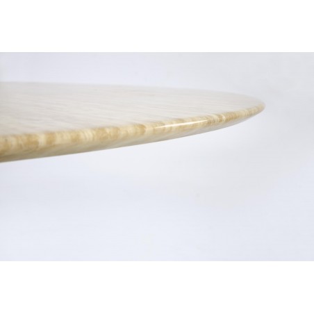 PIREUS stół okrągły trawertyn / orzech (2p1szt)