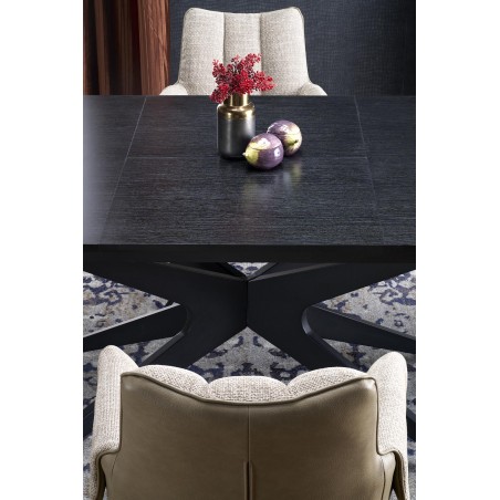 SANDRO stół rozkładany, czarny (2p1szt)