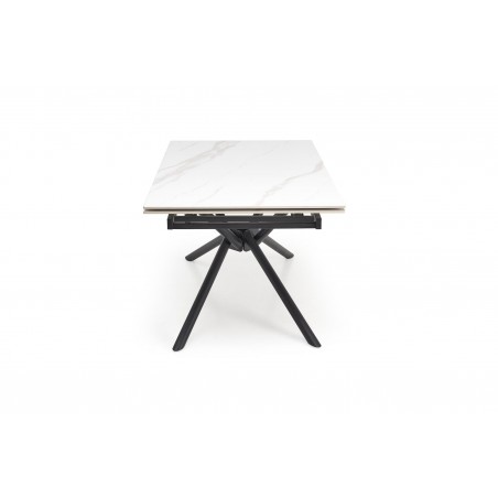 VITORINO stół rozkładany, blat - biały marmur, nogi - czarny (2p1szt)